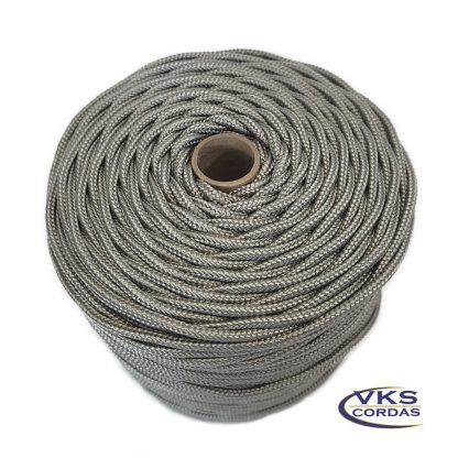 Corda Náutica Redonda Trançada 4mm Prata - 180m