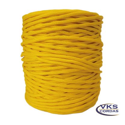 Corda Soft Polipropileno Trançada 4mm Amarelo - 180m - Image 3
