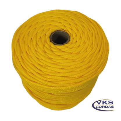Corda Soft Polipropileno Trançada 4mm Amarelo - 180m