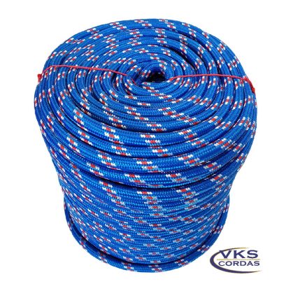 Corda Soft Polipropileno 14mm Azul Rajada Tradicional - 55m