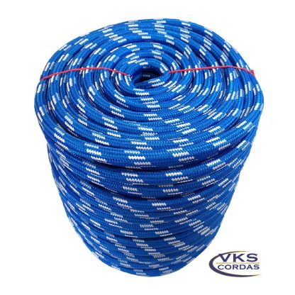 Corda Soft Polipropileno 12mm Azul Rajada Individual - 60m