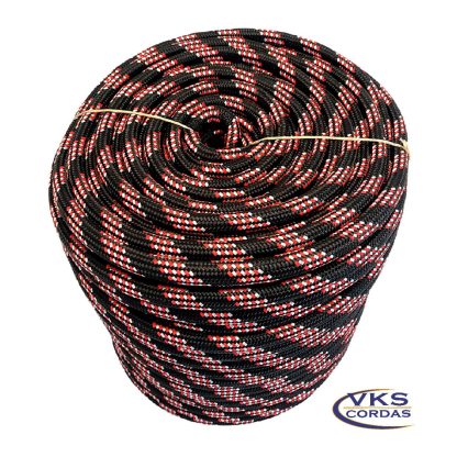 Corda Soft Polipropileno 12mm Preto Rajada Especial - 60m