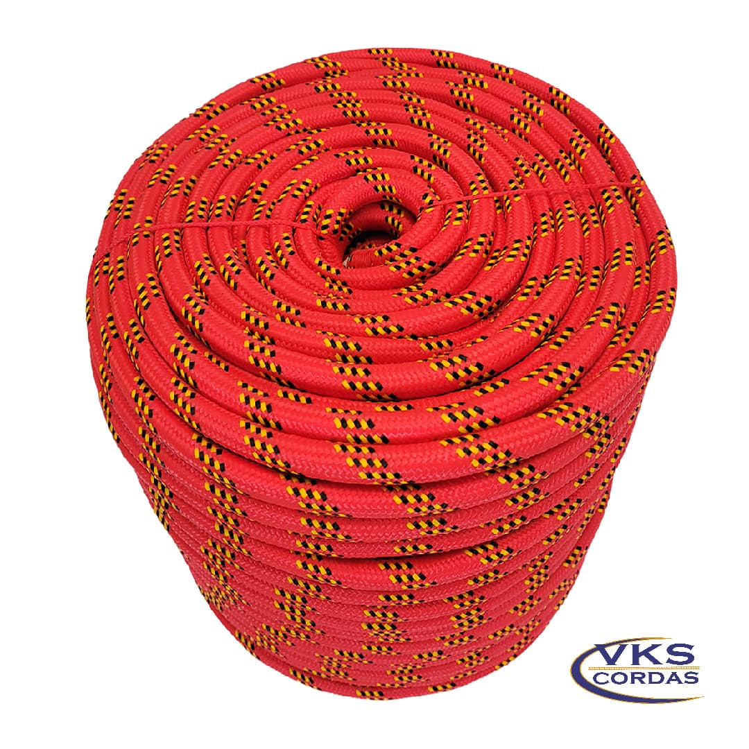 Corda Polipropileno Soft 16mm Vermelho Rajada Especial - 50m