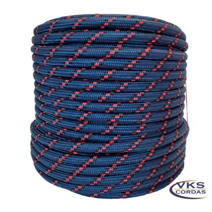 Corda Soft 12mm Azul Marinho Rajada Tradicional - 120m