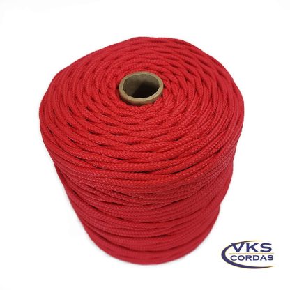 Corda Soft Polipropileno Trançada 4mm Vermelho - 180m