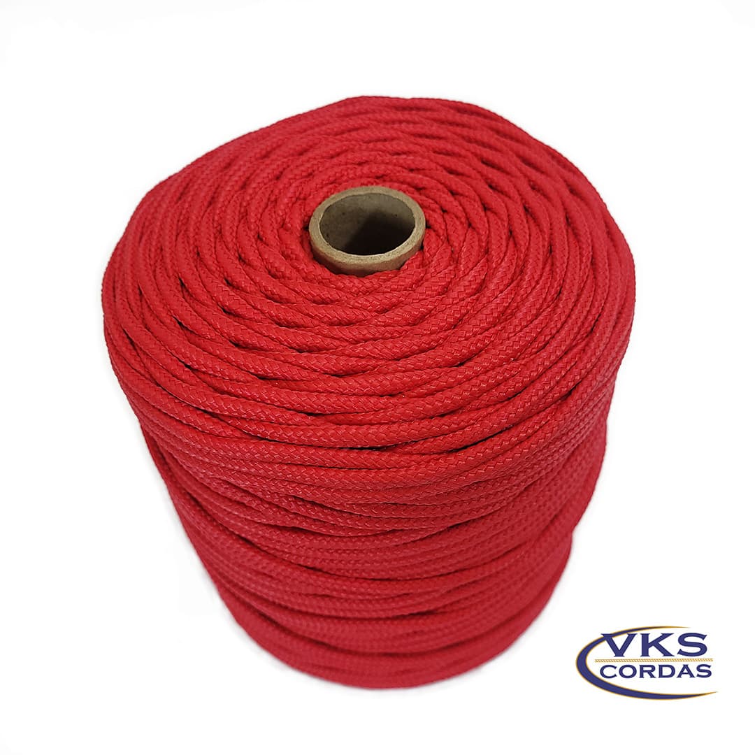 Corda de Polipropileno Trançada  Soft 4mm Vermelho - 90m - Image 2