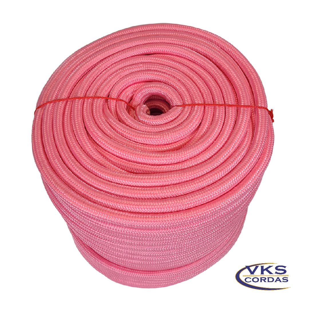 Corda Trançada Soft Polipropileno 6mm Rosa - 100m