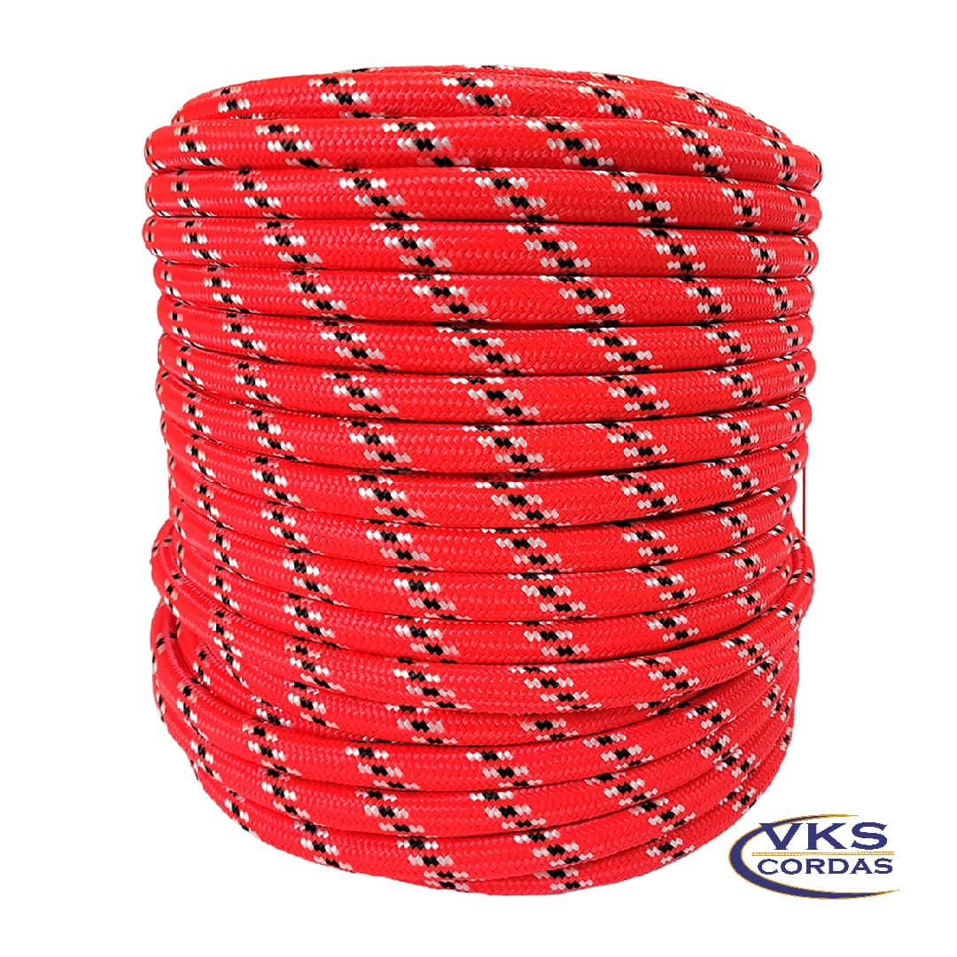 Corda Polipropileno Soft 16mm Vermelho Rajada Tradicional - 50m - Image 2