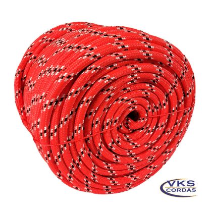 Corda Soft Polipropileno 12mm Vermelho Rajada Tradicional - 60m - Image 3