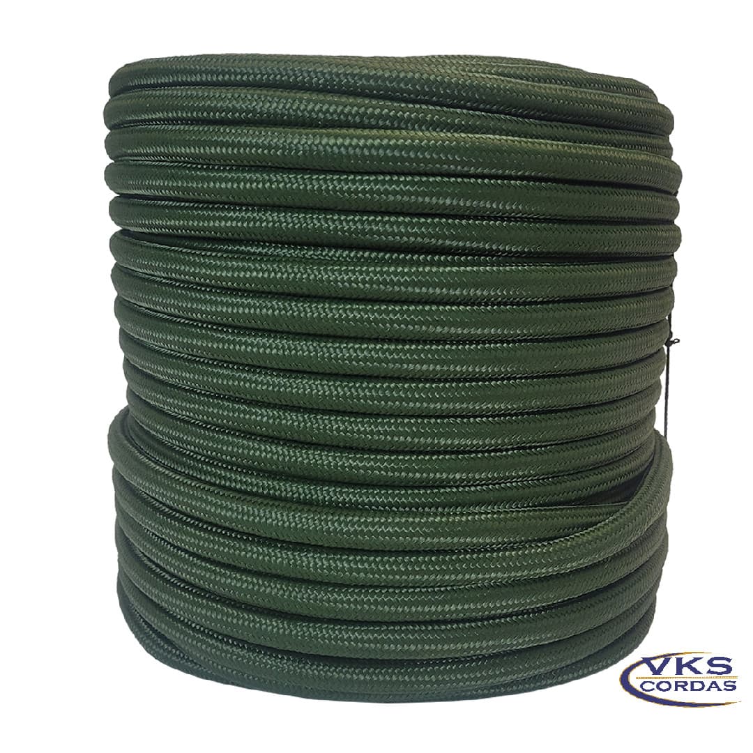 Corda Trançada Soft Polipropileno 6mm Verde Militar - 100m - Image 2
