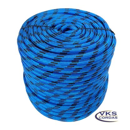 Corda Soft Polipropileno 14mm Azul Rajada Individual - 55m