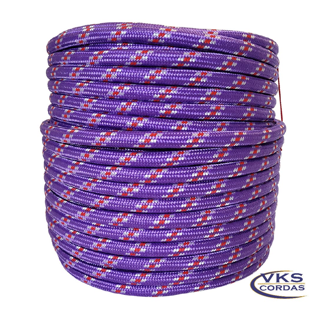 Corda Polipropileno Soft 14mm Lilás Rajada Tradicional - 110m