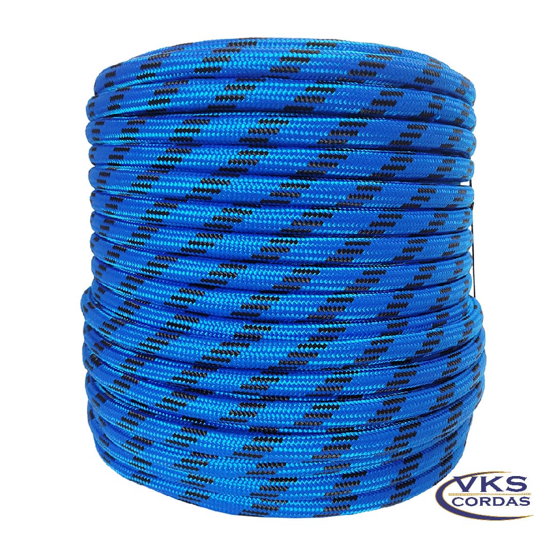 Corda Trançada Soft 6mm Azul Rajada Individual - 100m - Image 2