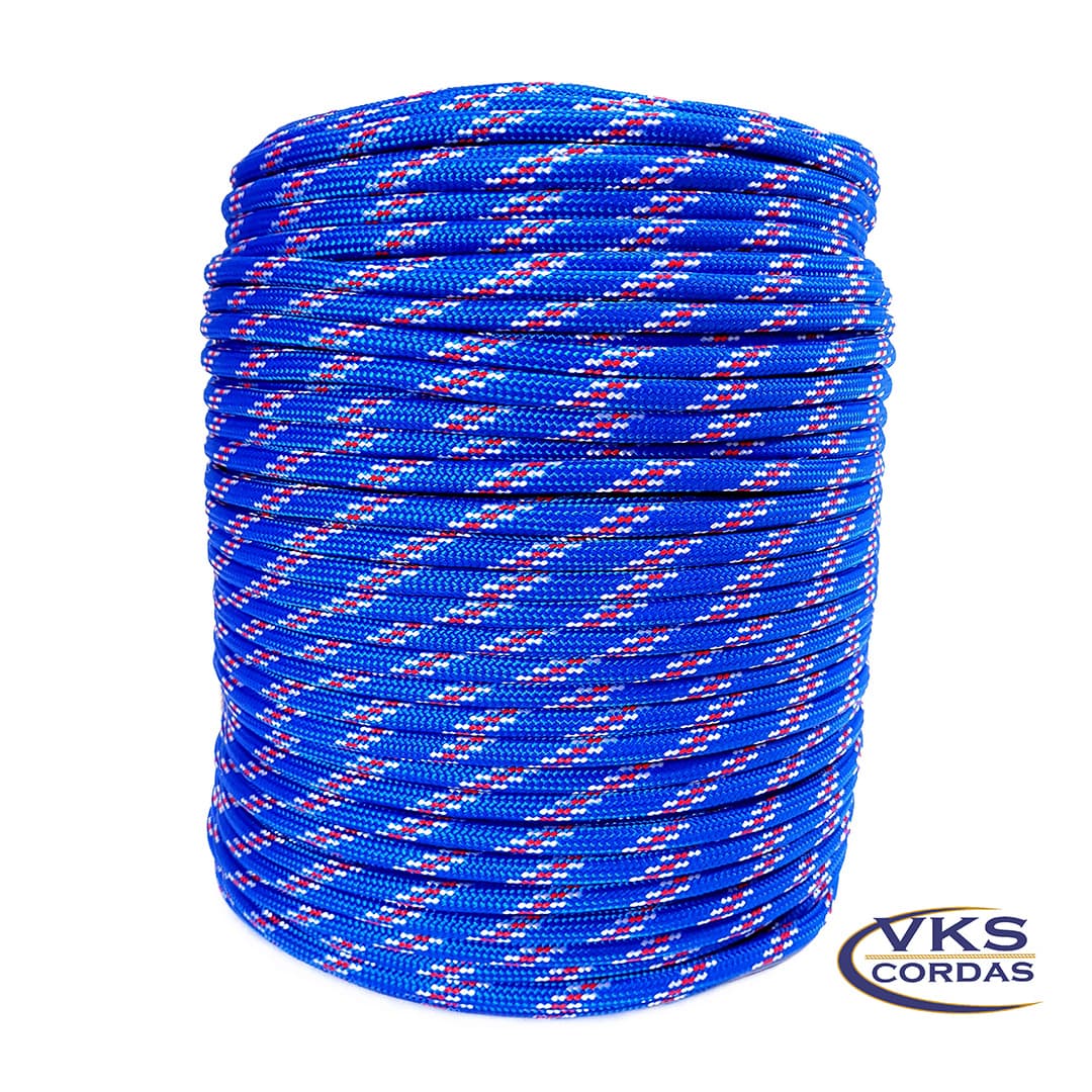 Corda de Polipropileno Soft 6mm Azul Rajada Tradicional - 200m