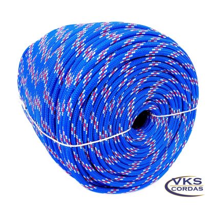 Corda Trançada Soft 6mm Azul Rajada Tradicional - 100m - Image 3
