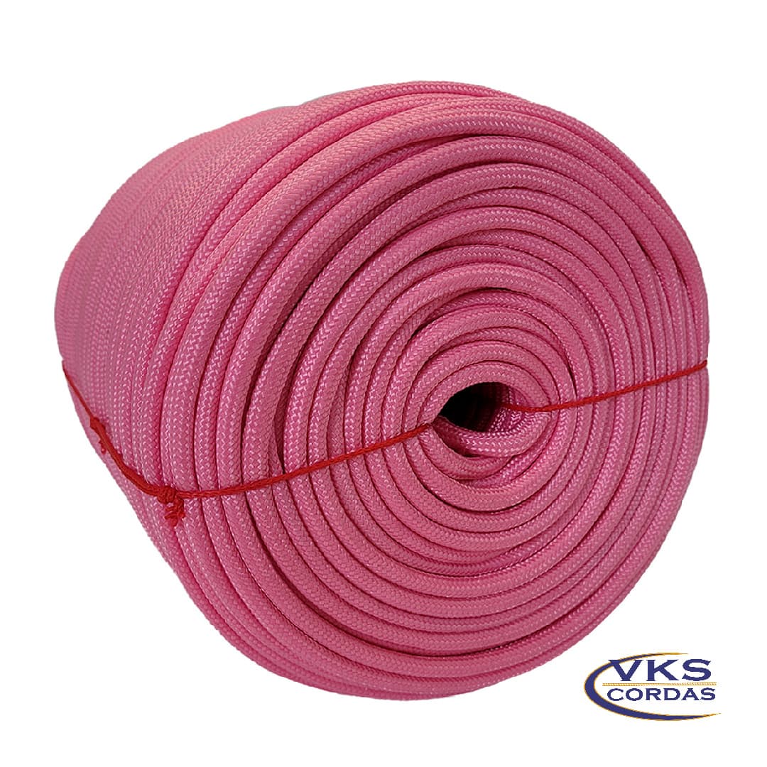 Corda Soft Trançada Polipropileno 8mm Rosa - 100m - Image 3