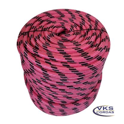 Corda Soft Polipropileno 14mm Pink Rajada Individual - 55m