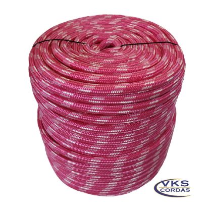 Corda Soft Polipropileno 14mm Pink Rajada Individual - 55m