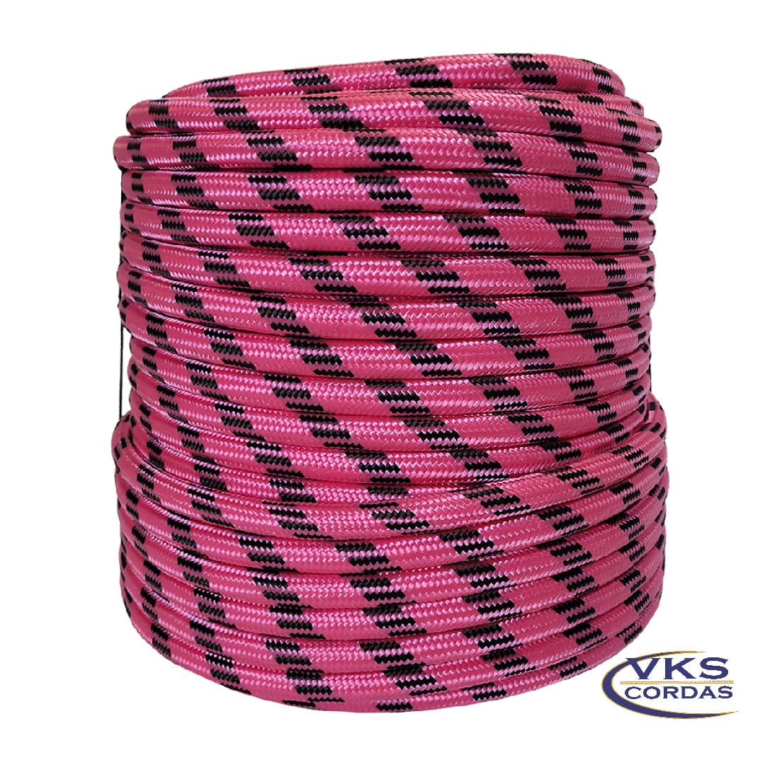 Corda Soft Polipropileno 16mm Pink Rajada Individual - 100m