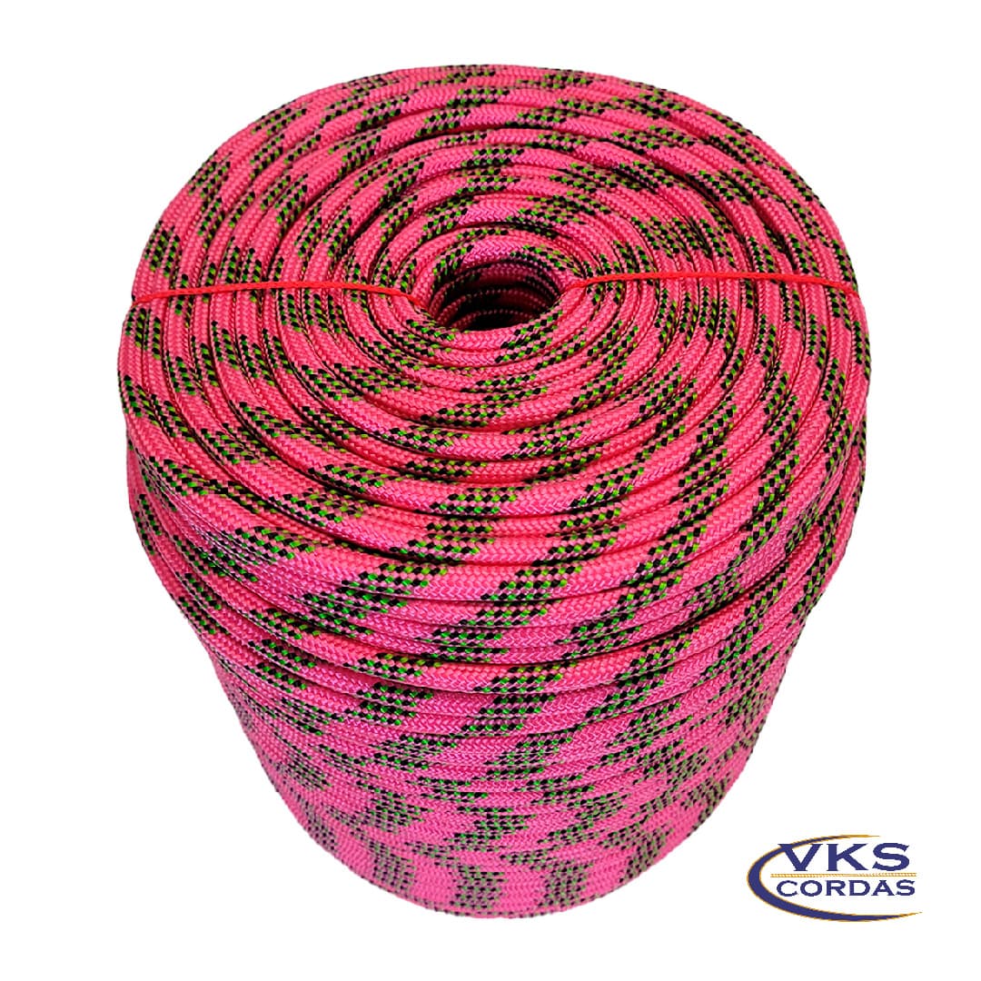 Corda Soft Polipropileno 8mm Pink Rajada Especial - 100m