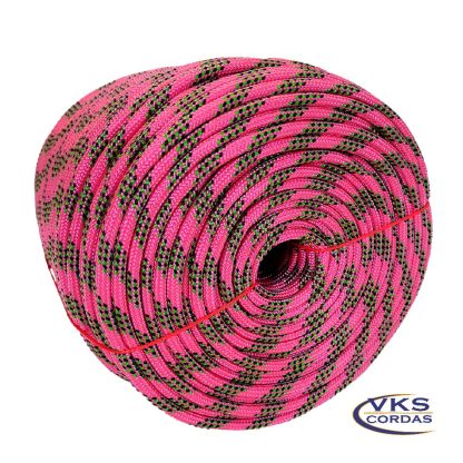 Corda Trançada Soft Redonda 8mm Pink Rajada Especial - 215m - Image 2