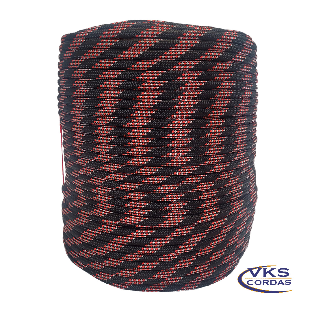 Corda Polipropileno Soft 6mm Preto Rajada Especial - 200m