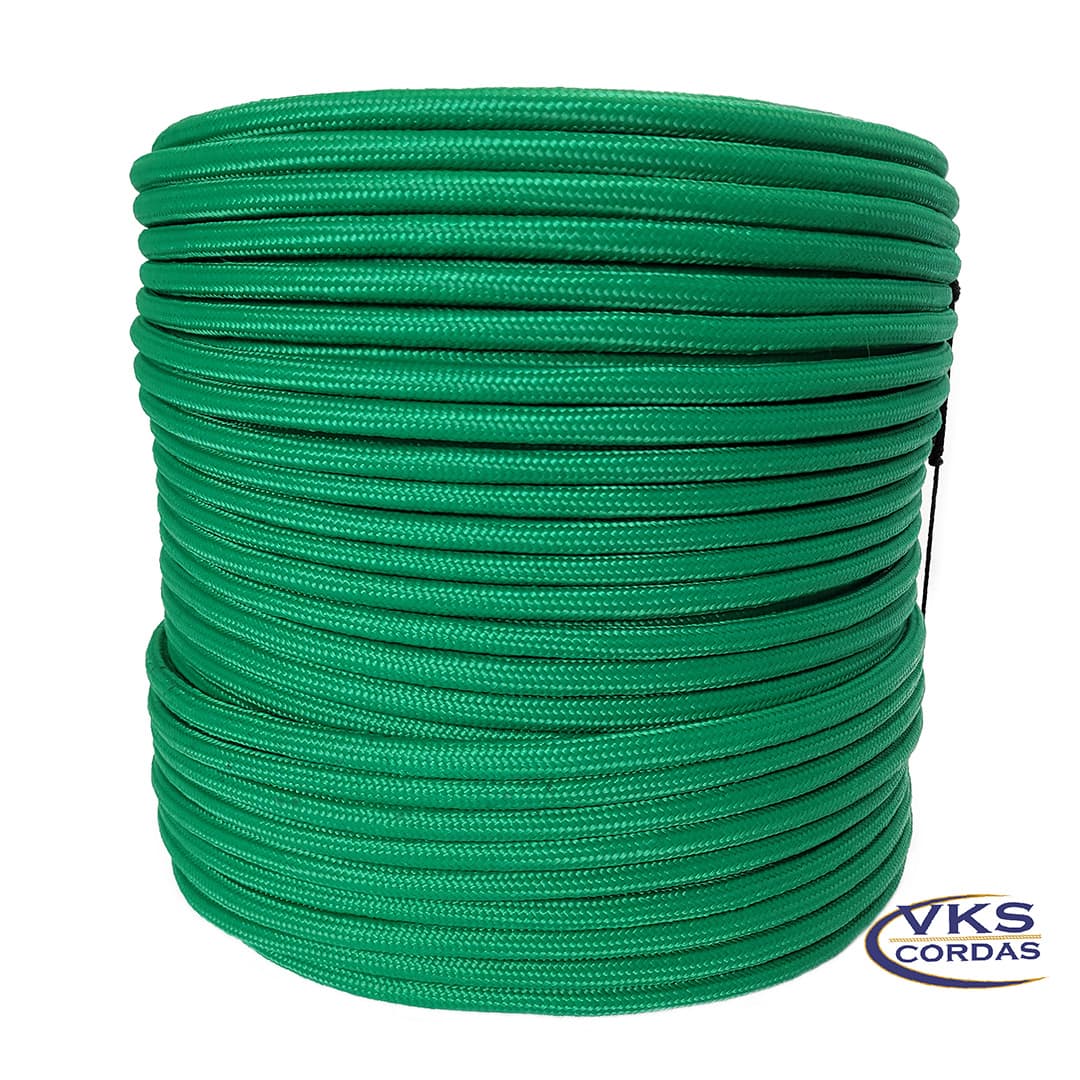 Corda Trançada Soft Redonda 8mm Verde Bandeira - 215m