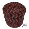 Corda de Polipropileno Soft 16mm Preto Rajada Individual - 50m