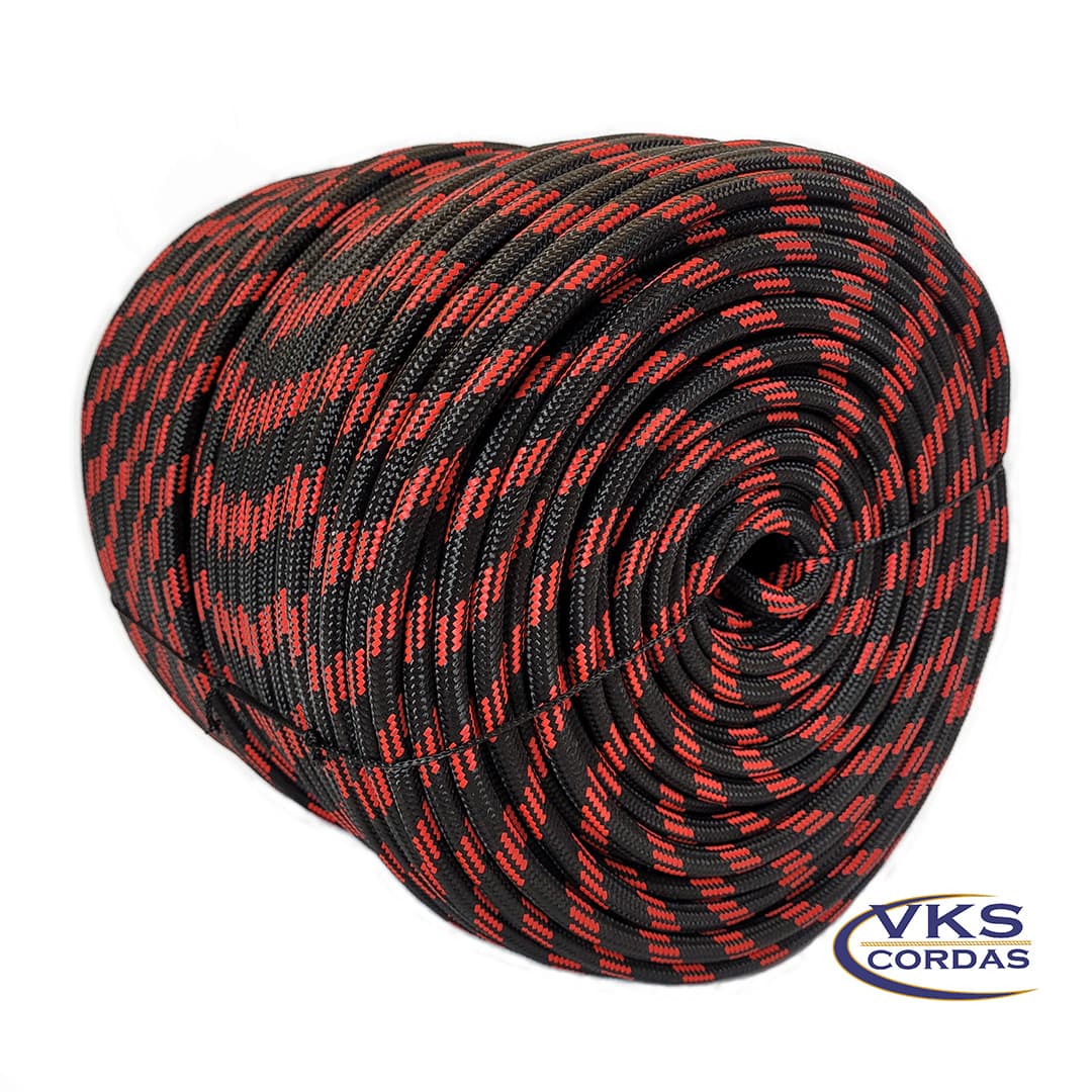 Corda Trançada Soft 6mm Preto Rajada Individual - 100m - Image 3