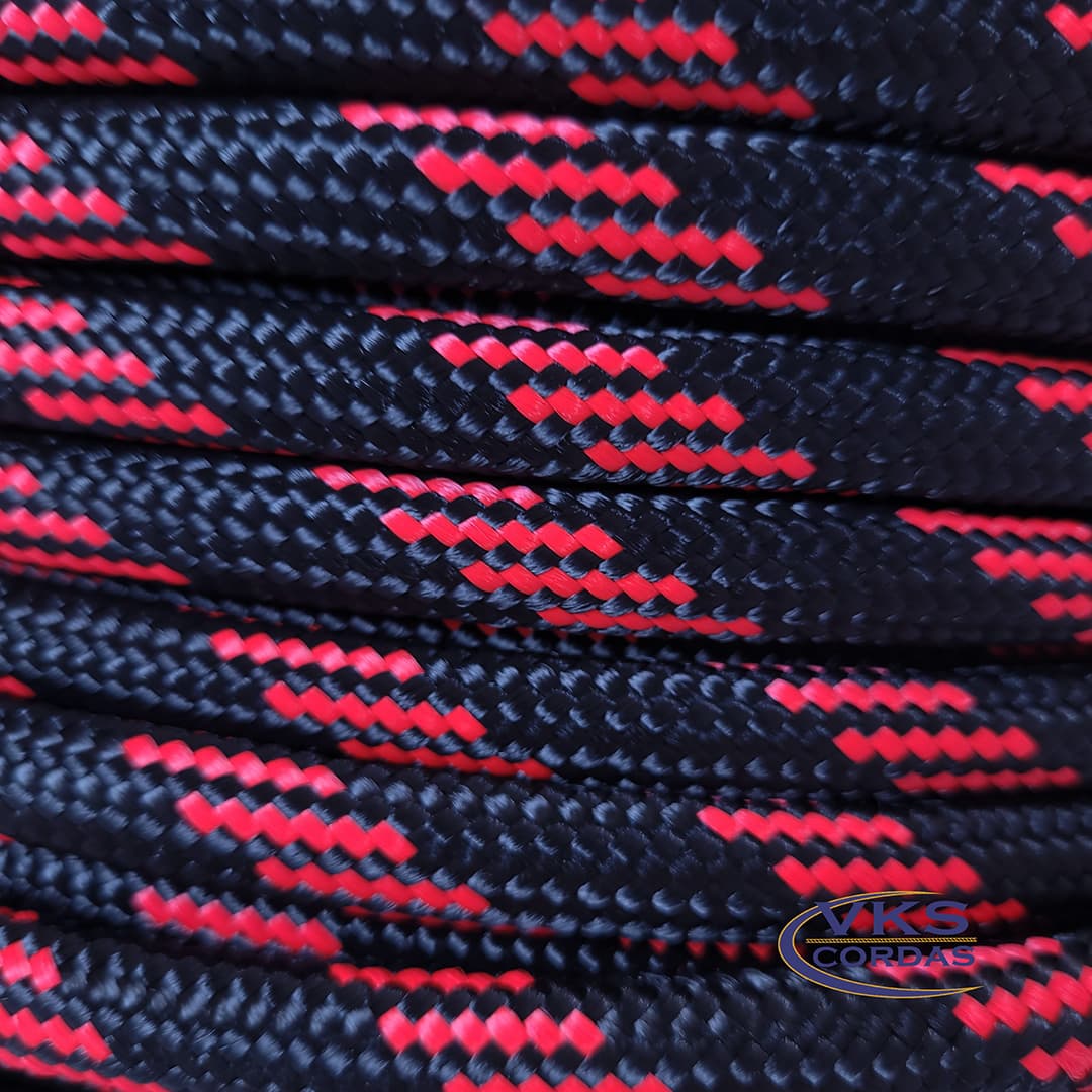 Corda Trançada Soft 6mm Preto Rajada Individual - 100m - Image 4