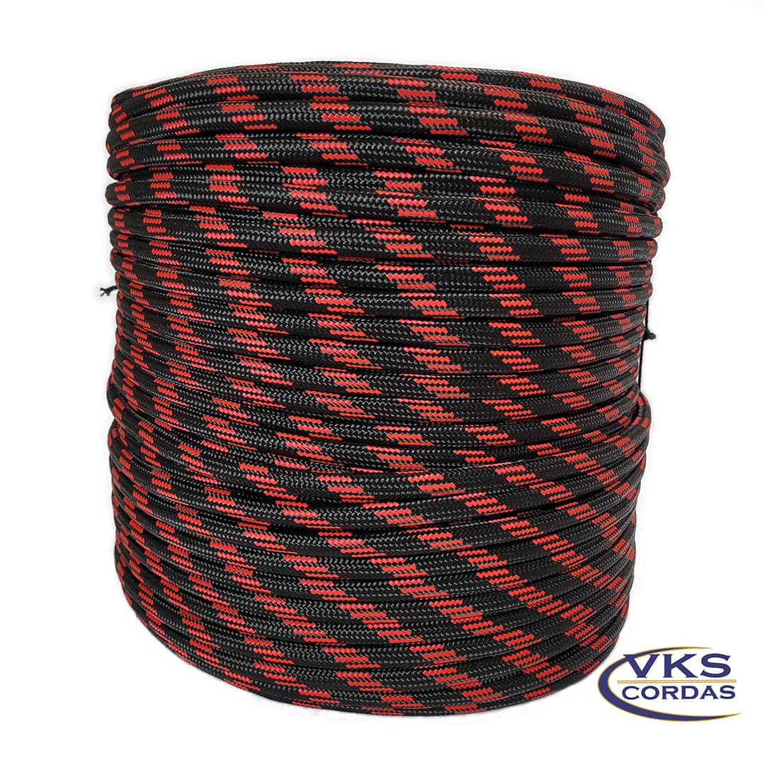 Corda Trançada Soft 6mm Preto Rajada Individual - 100m - Image 2