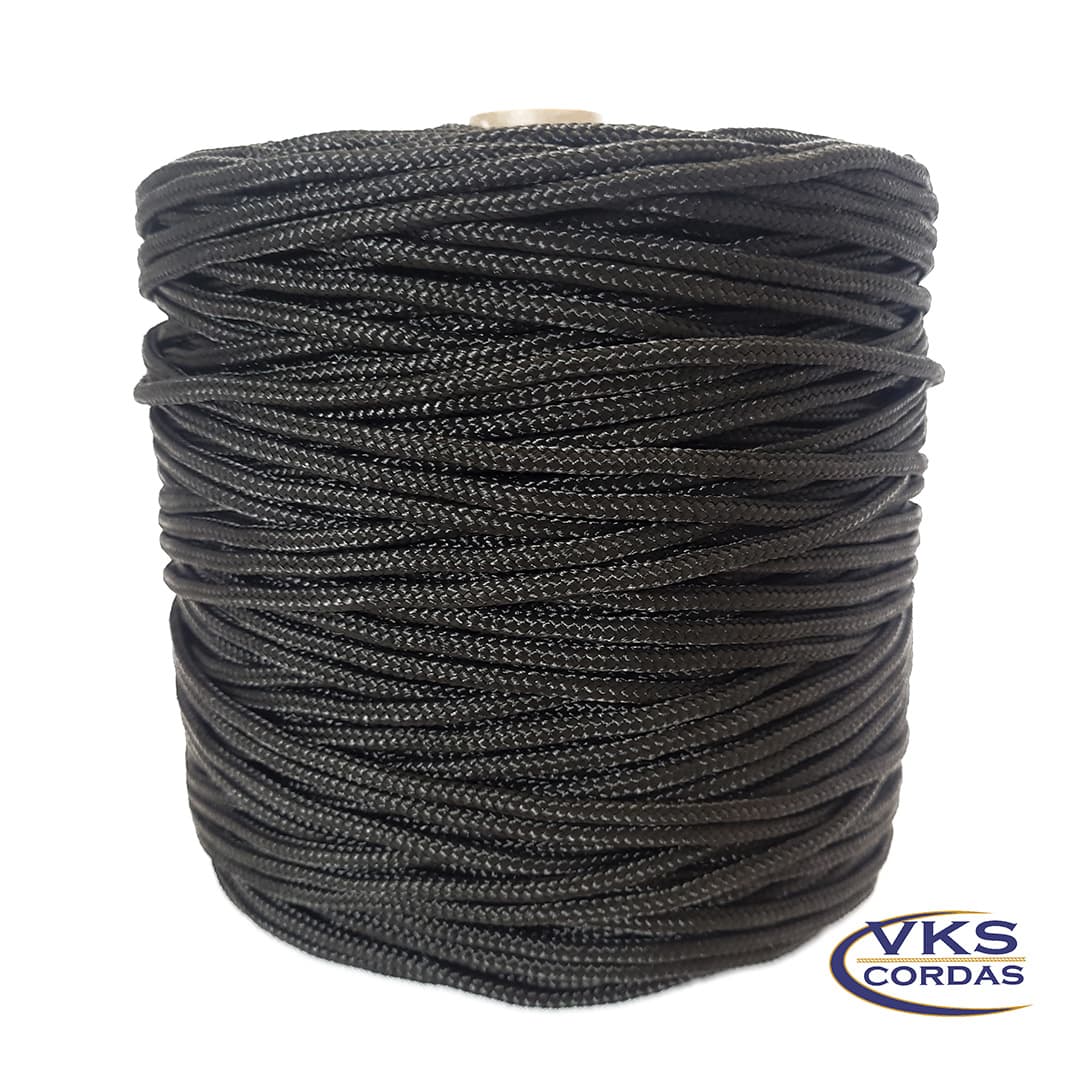 Corda Náutica Trançada Polipropileno 3mm Preto - 290m - Image 3