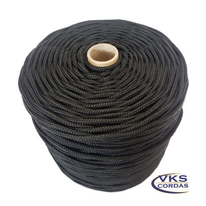 Corda Soft Polipropileno Trançada 4mm Preto - 180m
