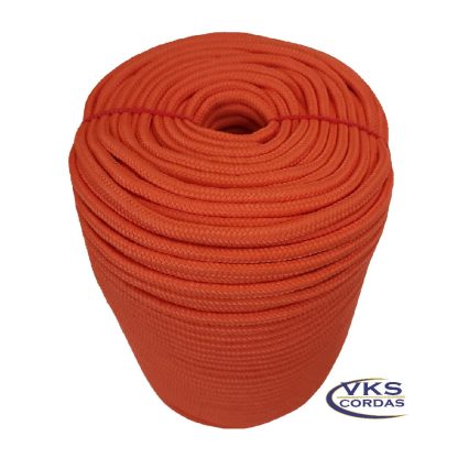 Corda Náutica Polipropileno Redonda 8mm Laranja - 50m - Image 2