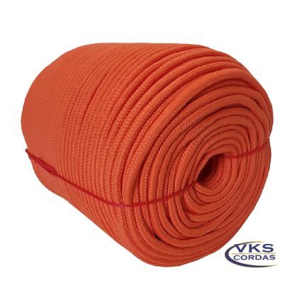 Corda Náutica Polipropileno Redonda 8mm Laranja - 50m