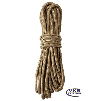 Corda Náutica Trançada de Polipropileno 4mm Champanhe - 50m
