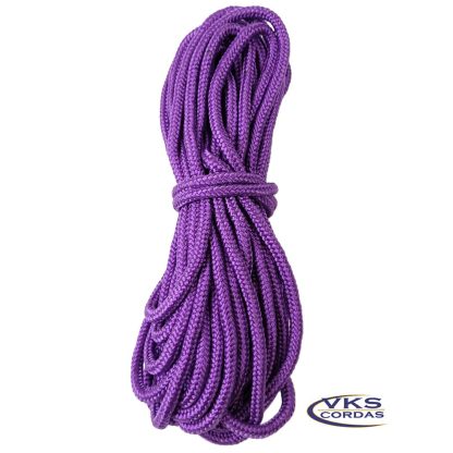 Corda Náutica Trançada de Polipropileno 6mm Roxo - 50m