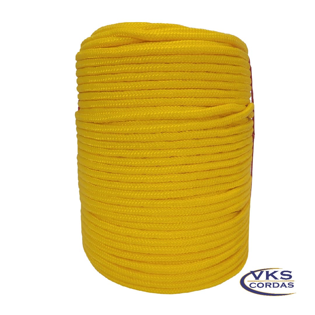 Corda Náutica Trançada Polipropileno 8mm Amarelo - 100m - Image 2