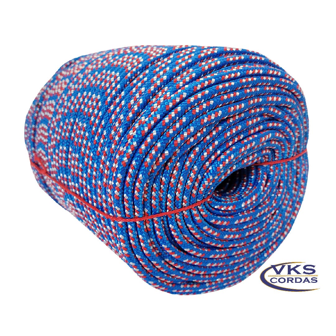 Corda Náutica Trançada 8mm Azul Rajada Especial - 100m - Image 3