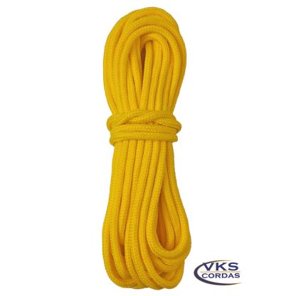 Corda Náutica Polipropileno Trançada 5mm Amarelo - 10m