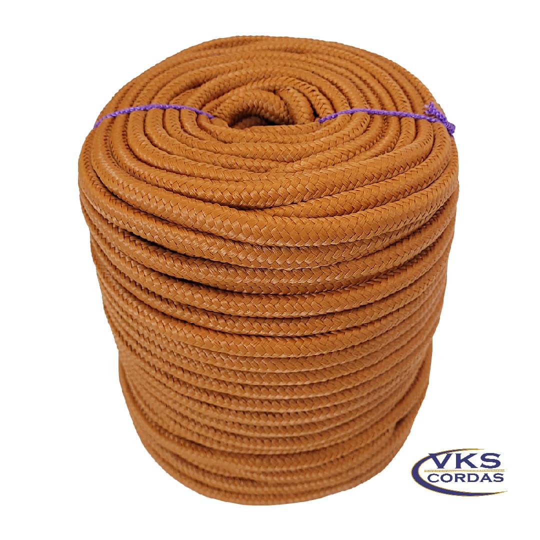 Corda Náutica Trançada Polipropileno 8mm Terra Cota - 100m