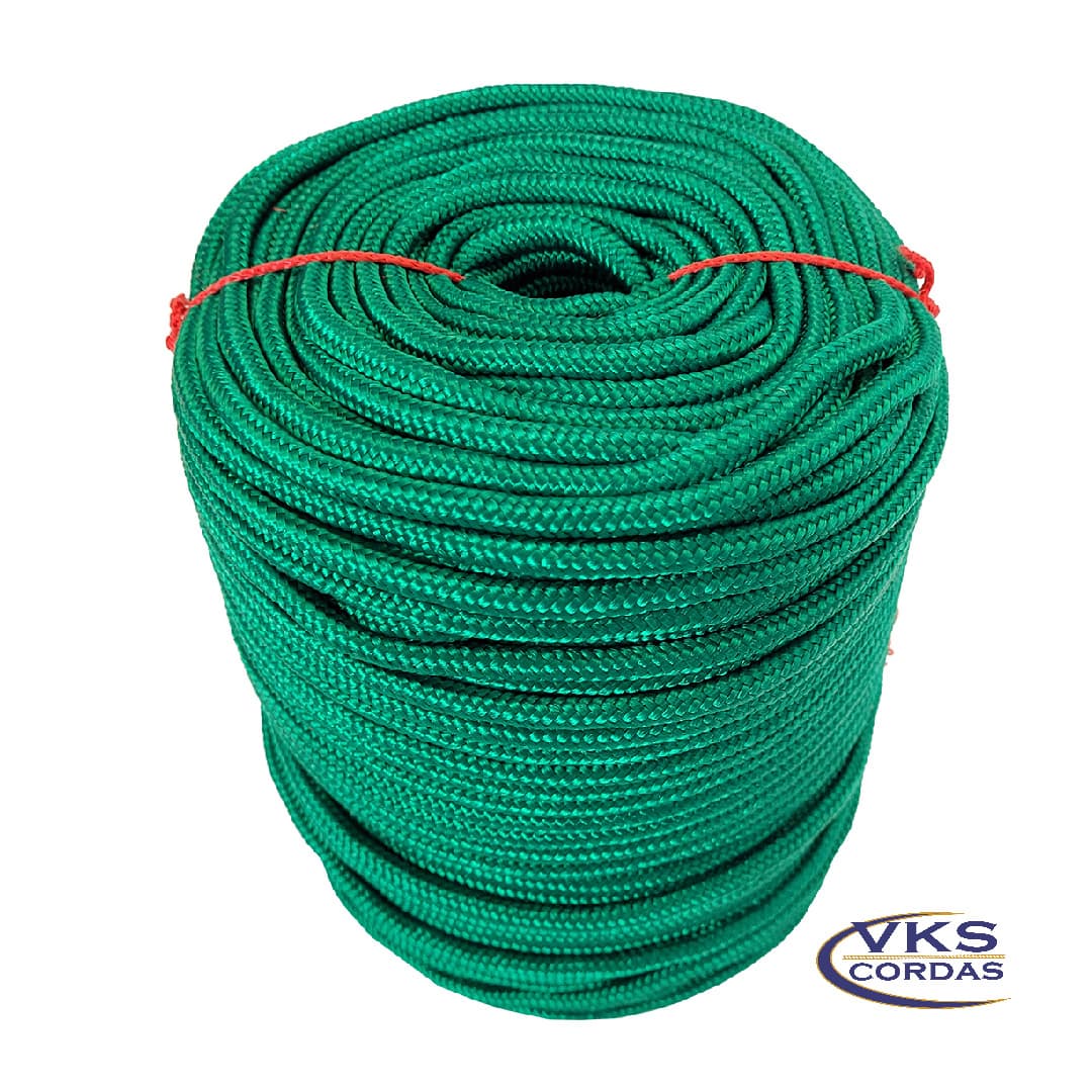 Corda Náutica Trançada 8mm Verde Cabaré - 100m