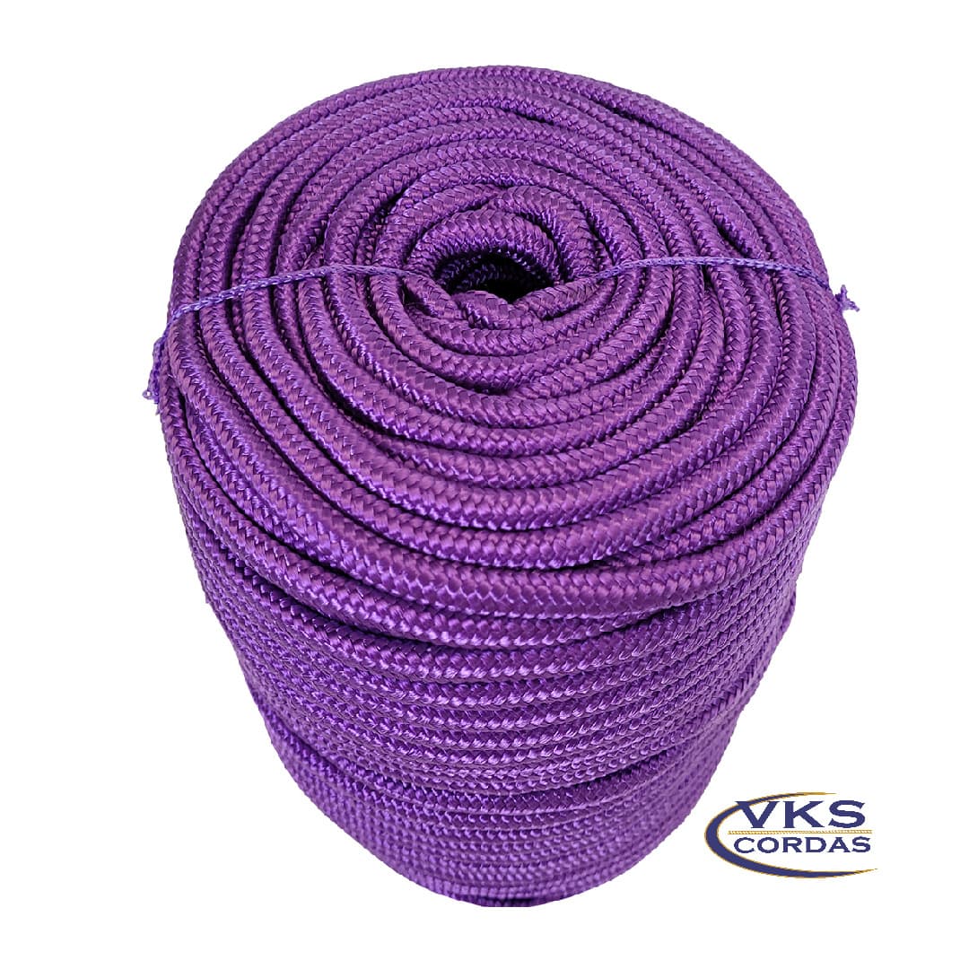 Corda Polipropileno Náutica Trançada 10mm Roxo - 75m