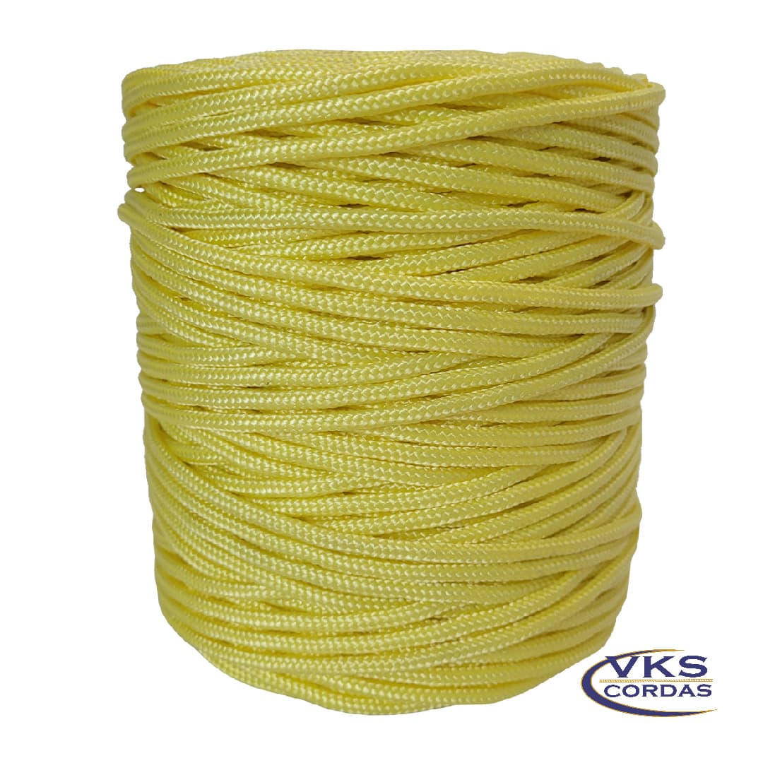Corda Náutica Polipropileno 3mm Amarelo Bebê - 290m - Image 3