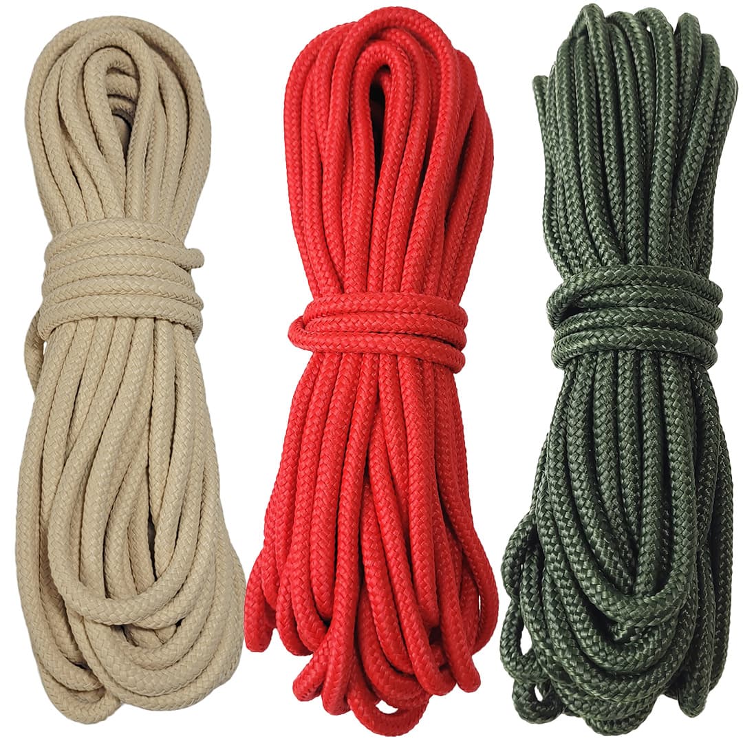 Kit Corda Náutica Trançada de Polipropileno 3 Cores