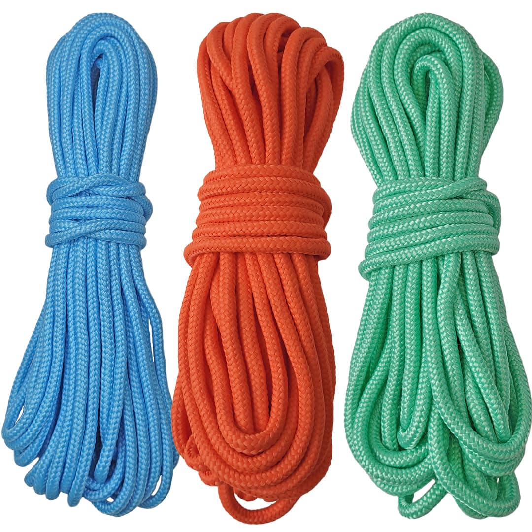 Kit Corda Náutica Trançada de Polipropileno 3 Cores