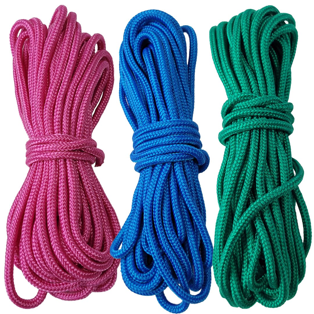 Kit Corda Náutica Trançada de Polipropileno 3 Cores