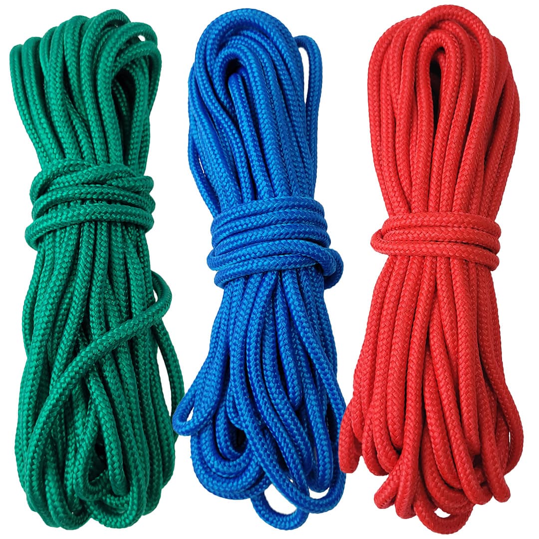 Kit Corda Náutica Trançada de Polipropileno 3 Cores