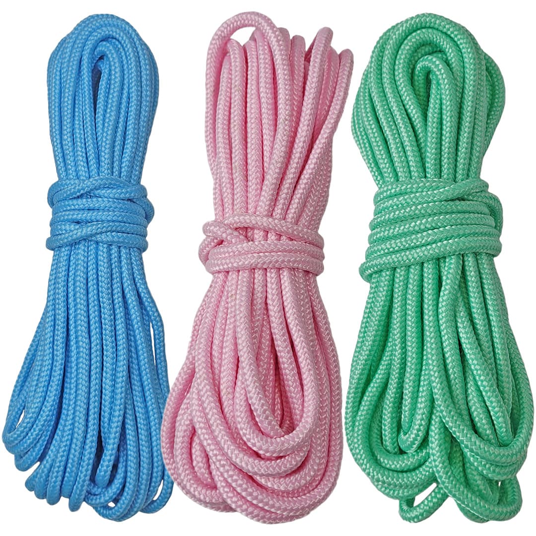 Kit Corda Náutica Trançada de Polipropileno 3 Cores