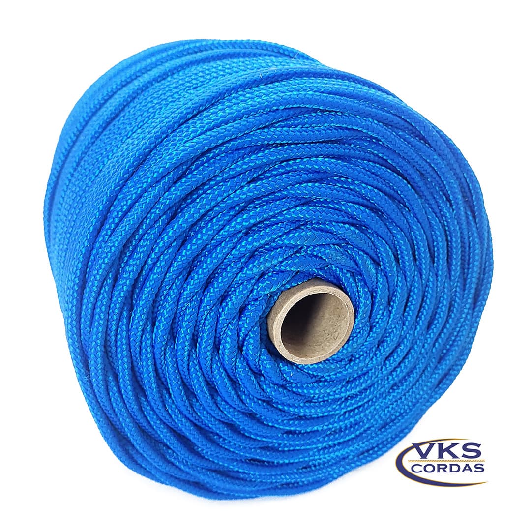 Corda de Polipropileno Trançada Soft 4mm Azul - 90m